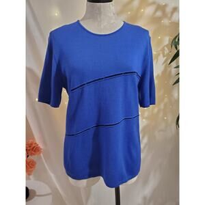 Vtg Bode 80s Wool Short Sleeve Lightweight Knit Sweater German Size 38 US M 10